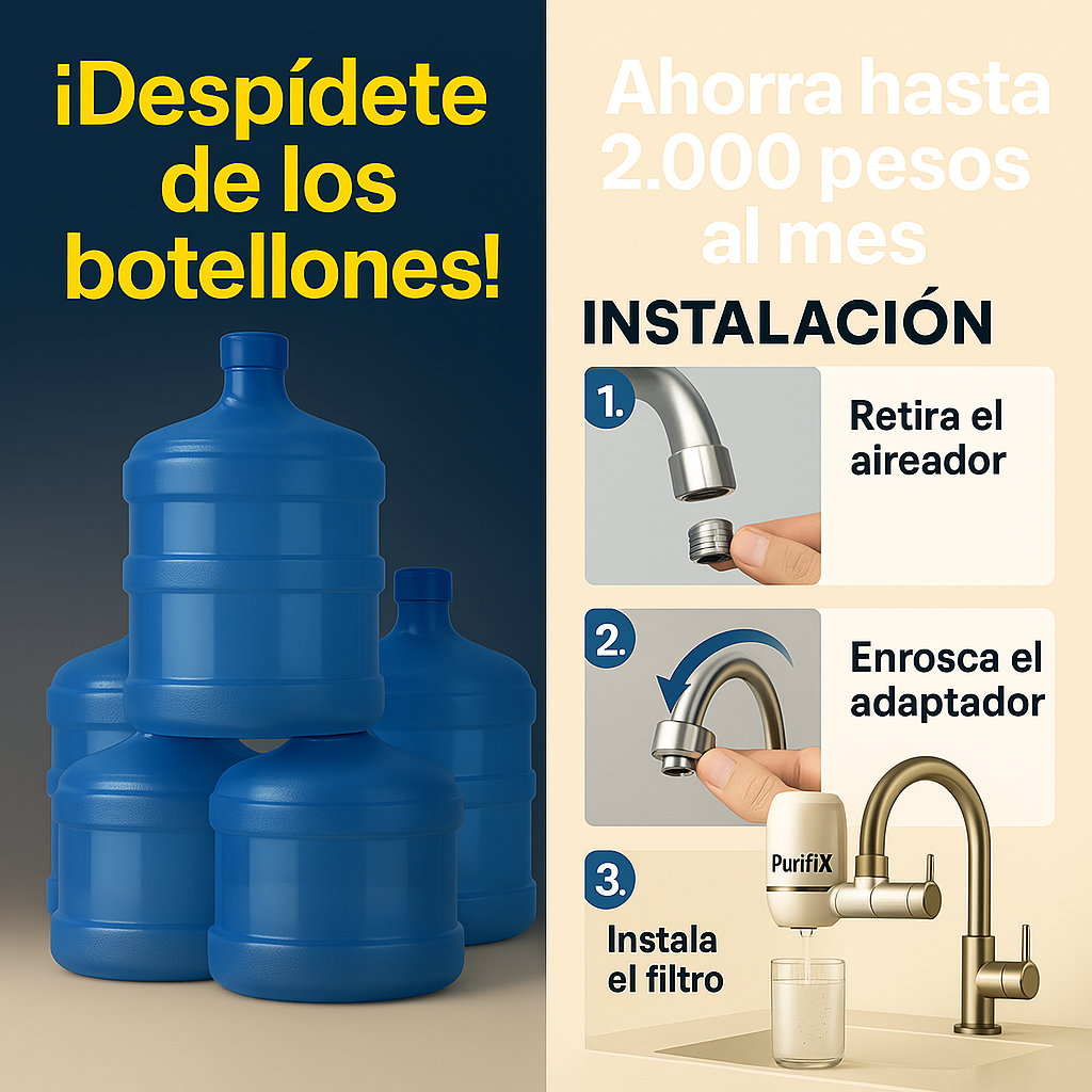 PurifiX™ 💧Filtro Purificador de Agua