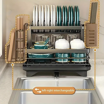 Escurridor de Platos de 2 Niveles Multifuncional