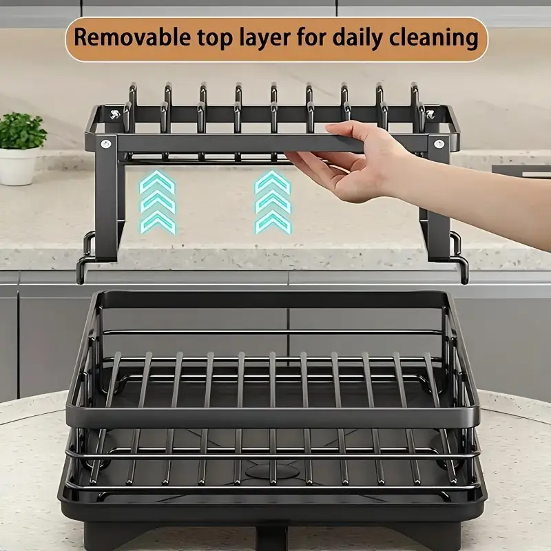 Escurridor de Platos de 2 Niveles Multifuncional