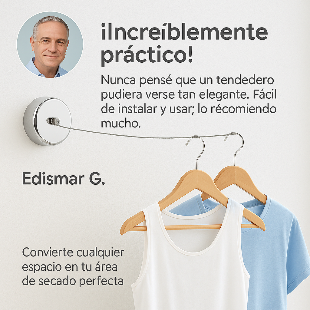 TendeX™ – Tendedero Retráctil Premium