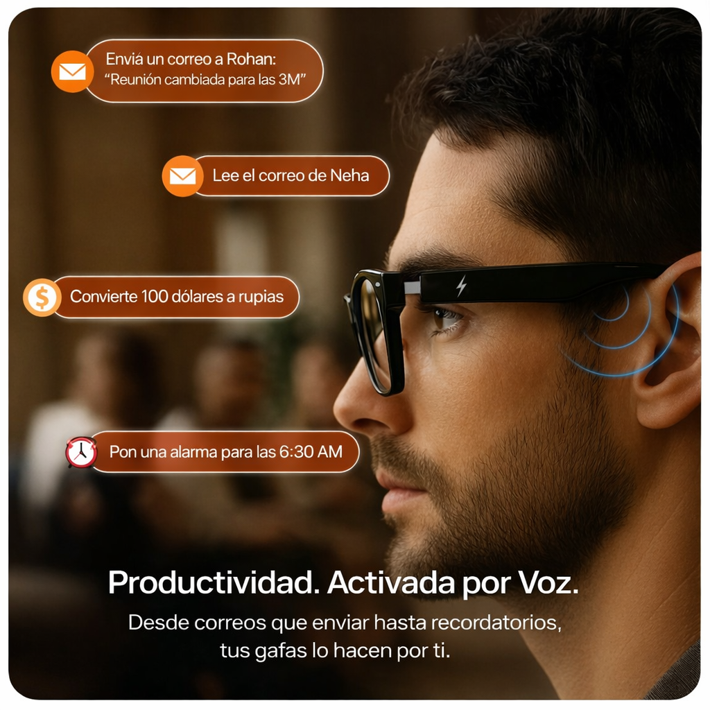 Gafas inteligentes, Llamadas, Música bluetooth