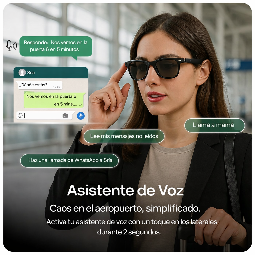 Gafas inteligentes, Llamadas, Música bluetooth