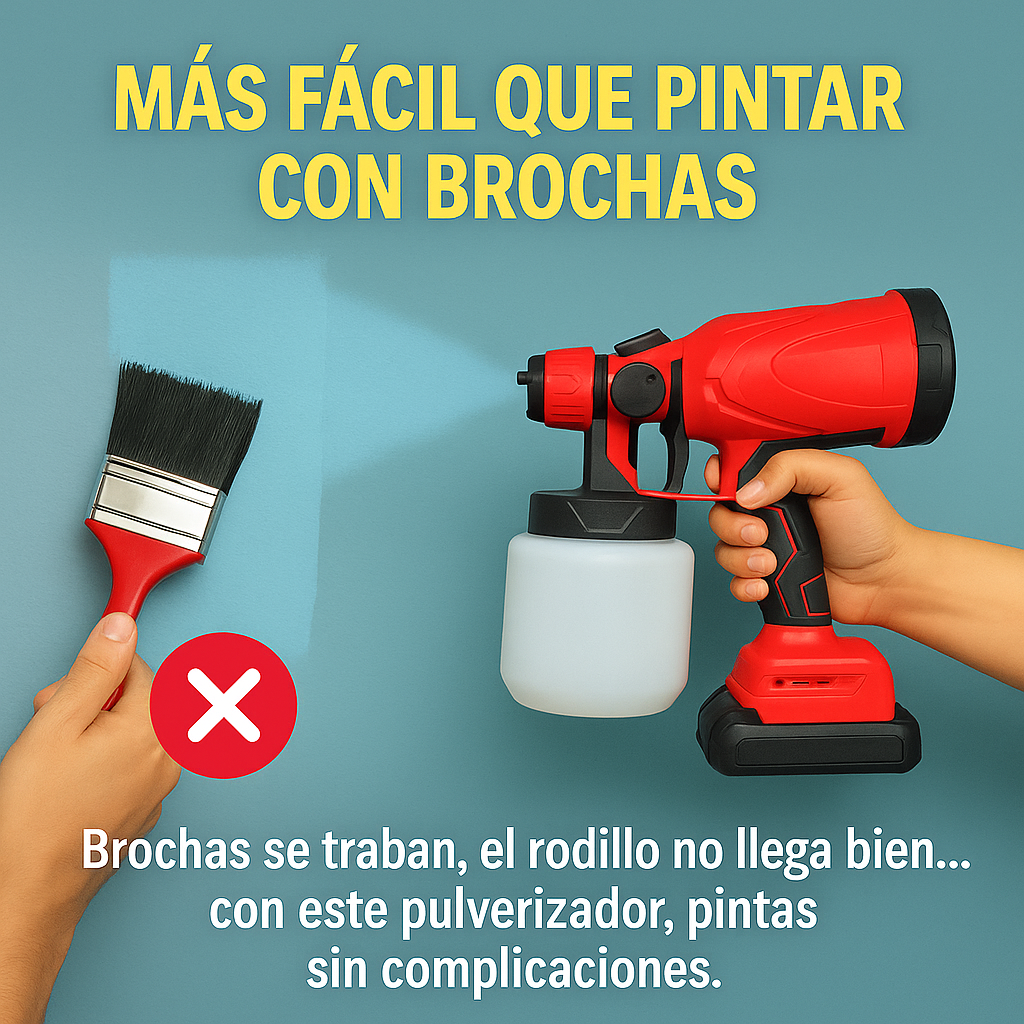 PISTOLA DE PINTURA - 2 BATERIAS 48V - Inalámbrica