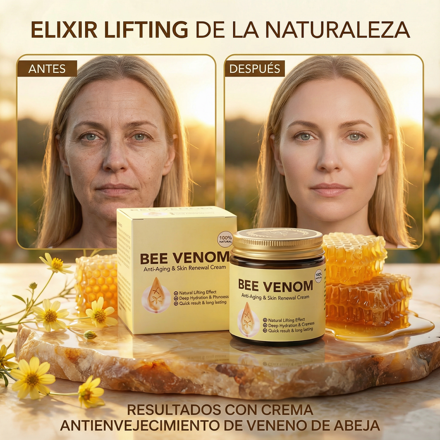 Crema Veneno de Abeja - Reafirma tu piel de forma natural